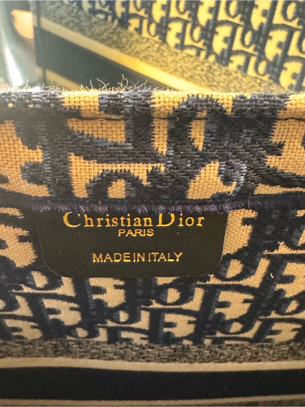 Navy & Beige Book Tote Bag - Picture 6 of 11